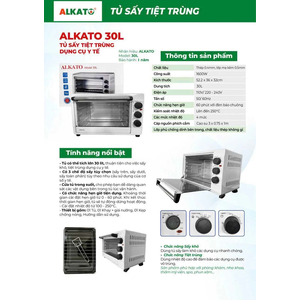 Tủ sấy tiệt trùng Alkato 30L