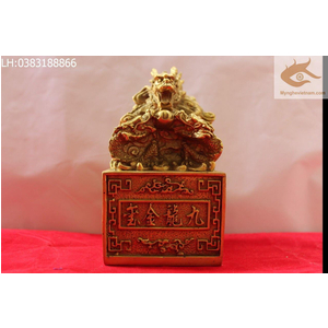Ấn rồng bằng đồng phong thủy cao 18cm