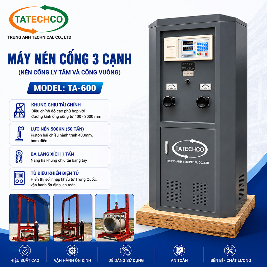 bộ điều khiển máy thử nén ống cống