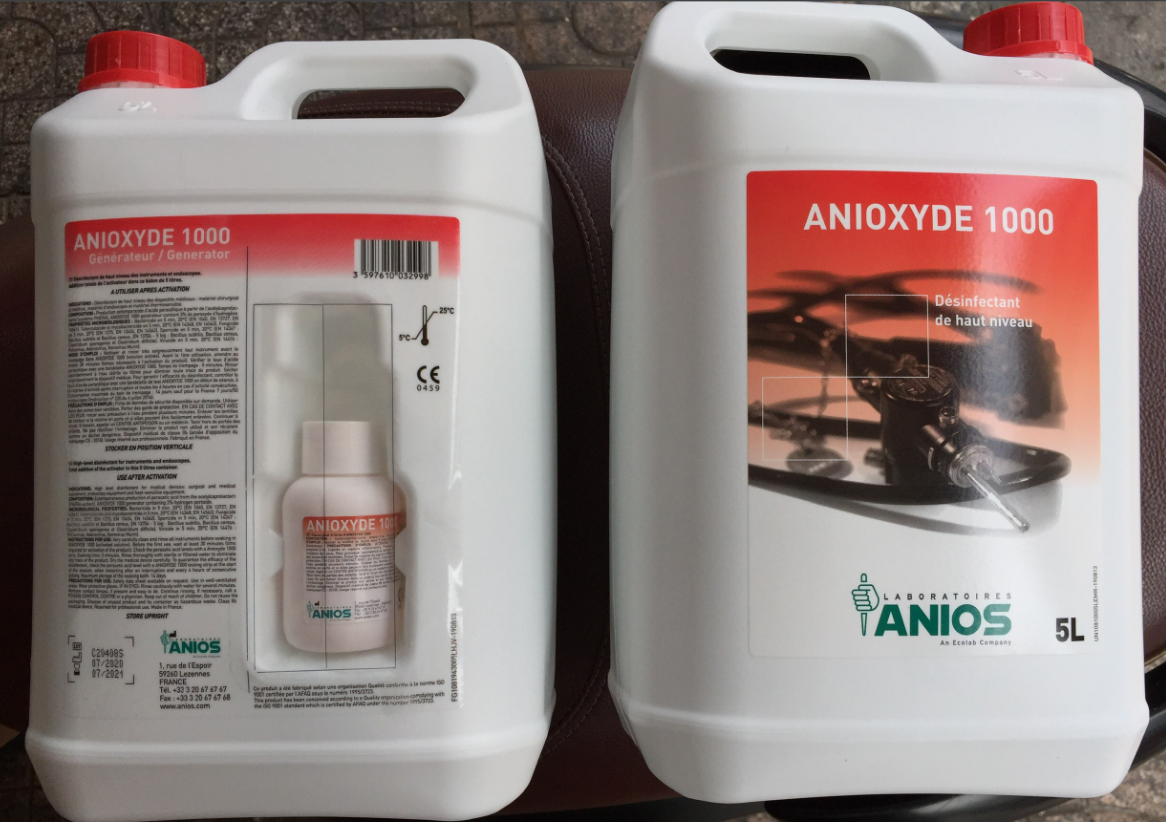 Anioxyde 1000 - Dung dịch khử khuẩn mức độ cao dụng cụ nội soi và các dụng cụ không chịu nhiệt