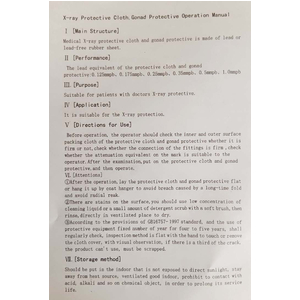 Áo chì bảo vệ dùng trong X-quang (không cổ, 0.35 mmpb) TQ