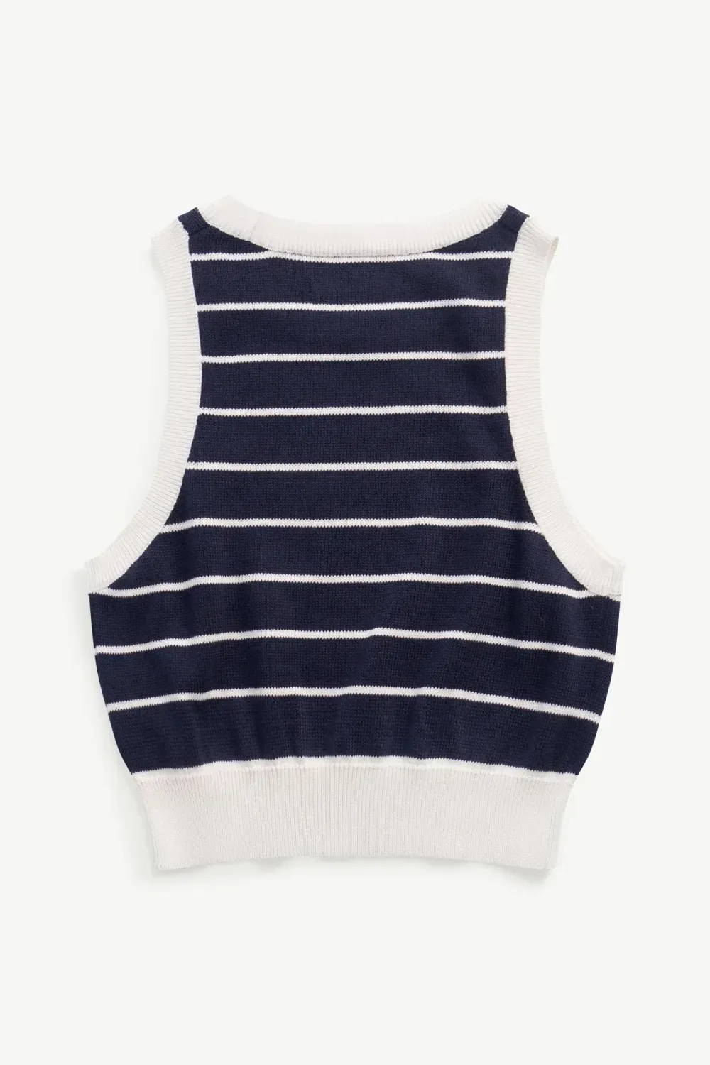 Áo dệt kim nữ sát nách. Fitted cropped