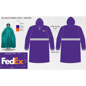 Áo Mưa Bít Vải Dù Có Phản Quang In Logo