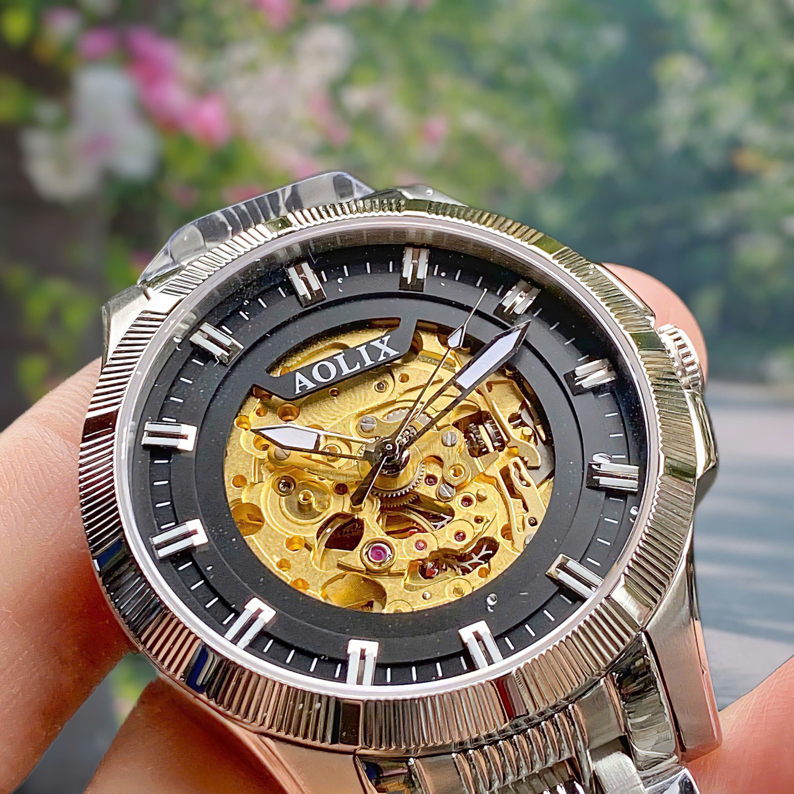 Đồng Hồ Nam Automatic Skeleton Aolix AL3053M – Tôn vinh vẻ đẹp cơ khí tinh xảo và phong cách nam tính