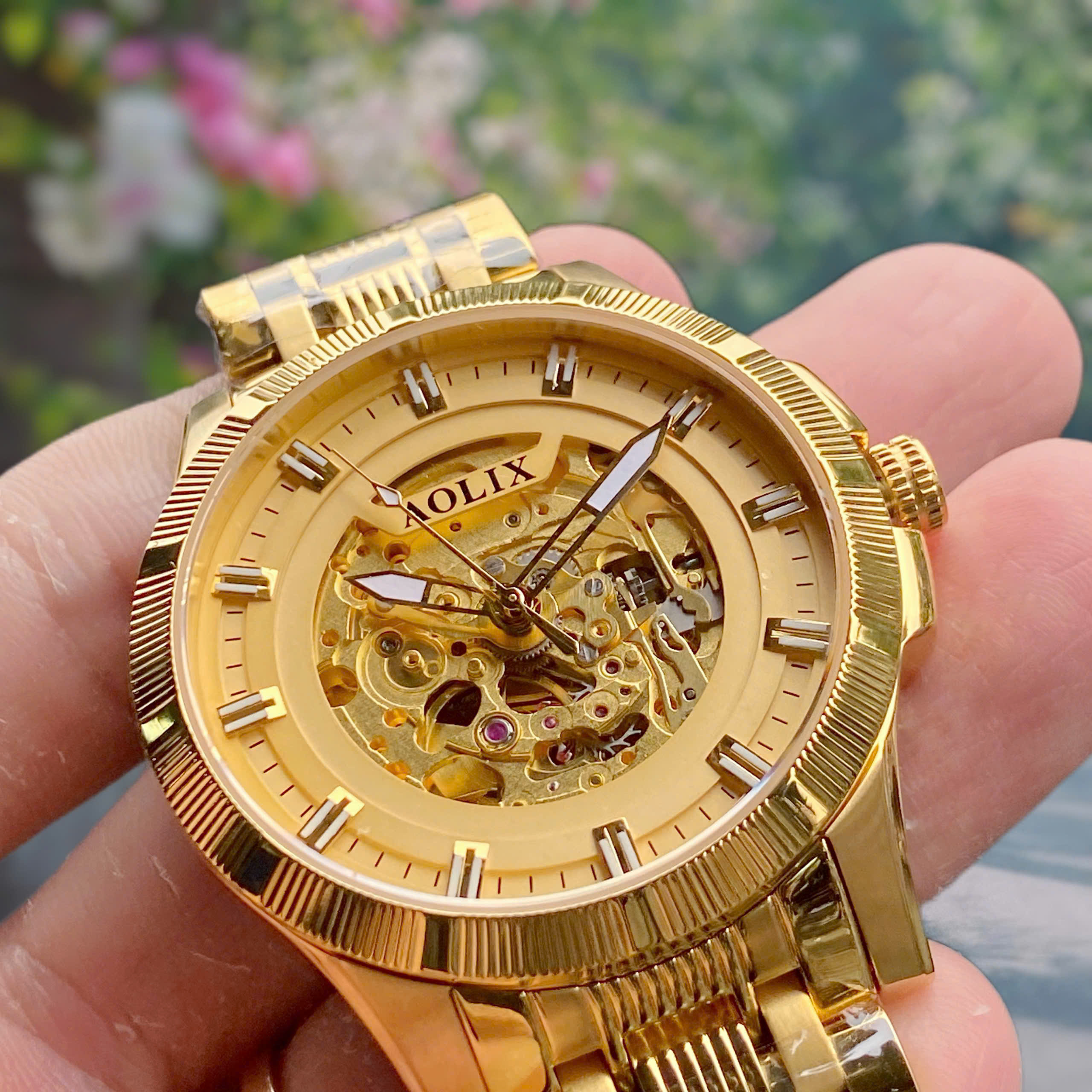 Đồng Hồ Nam Automatic Skeleton Aolix AL3053M – Tôn vinh vẻ đẹp cơ khí tinh xảo và phong cách nam tính