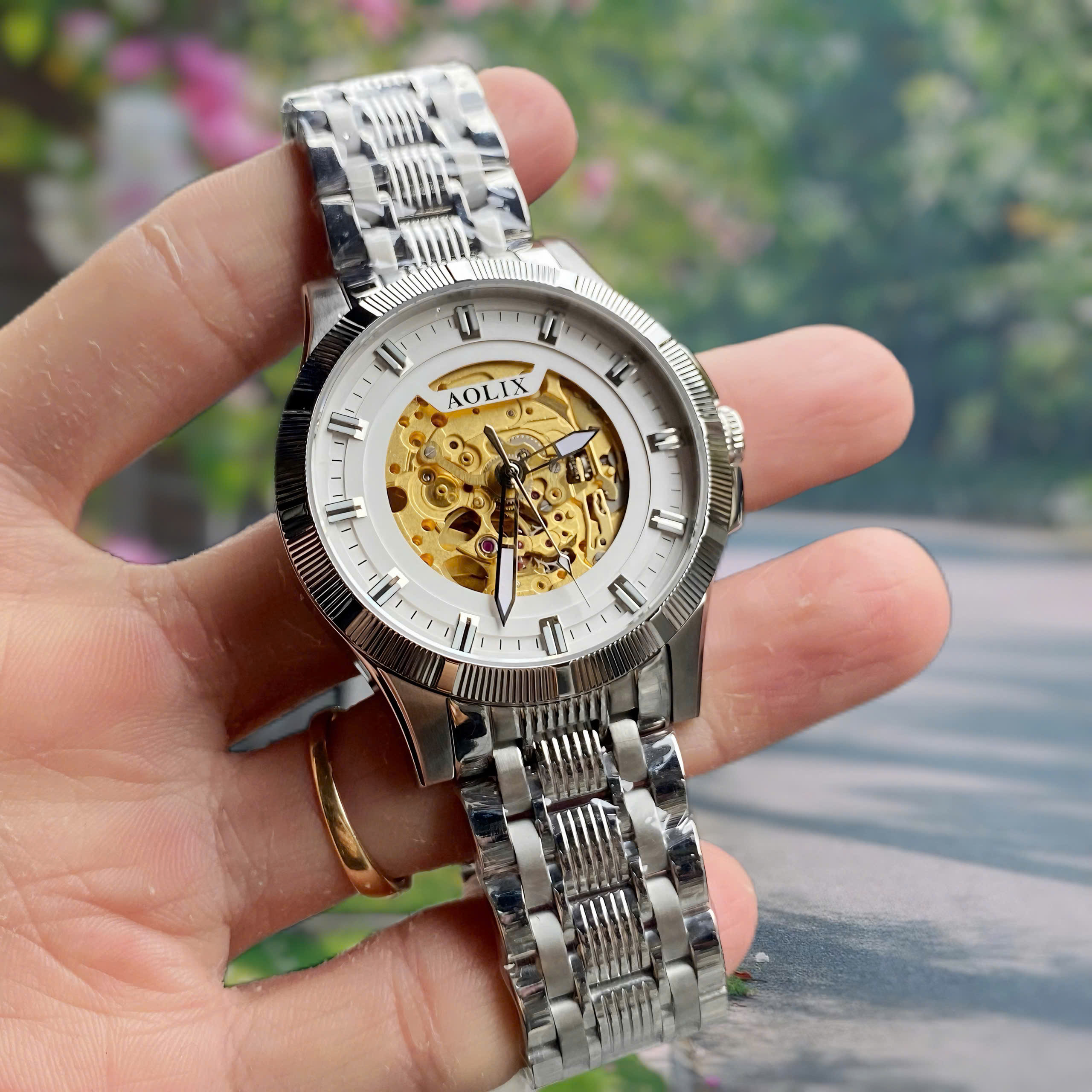 Đồng Hồ Nam Automatic Skeleton Aolix AL3053M – Tôn vinh vẻ đẹp cơ khí tinh xảo và phong cách nam tính