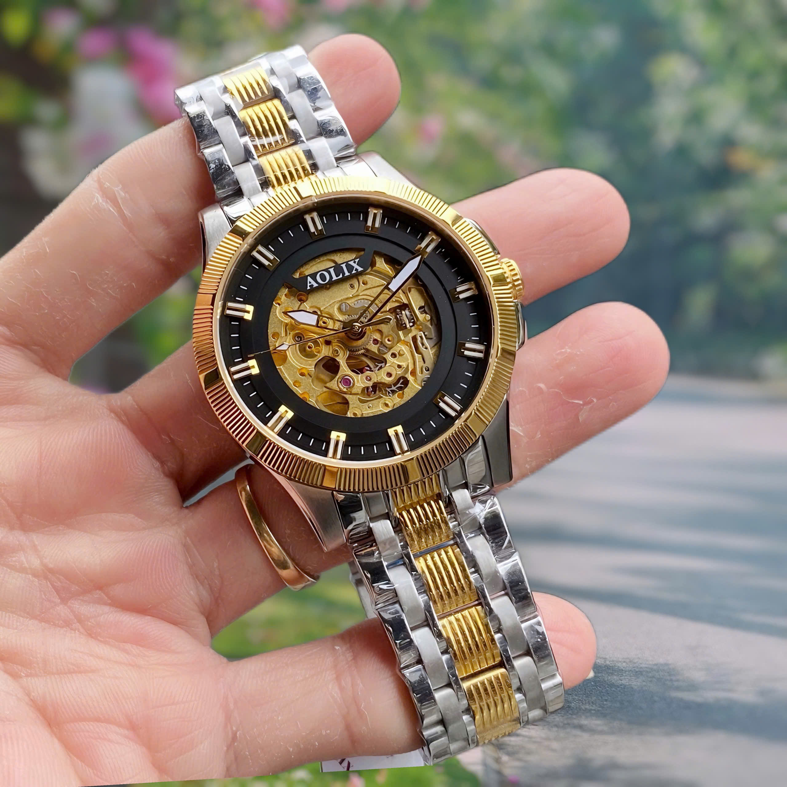 Đồng Hồ Nam Automatic Skeleton Aolix AL3053M – Tôn vinh vẻ đẹp cơ khí tinh xảo và phong cách nam tính