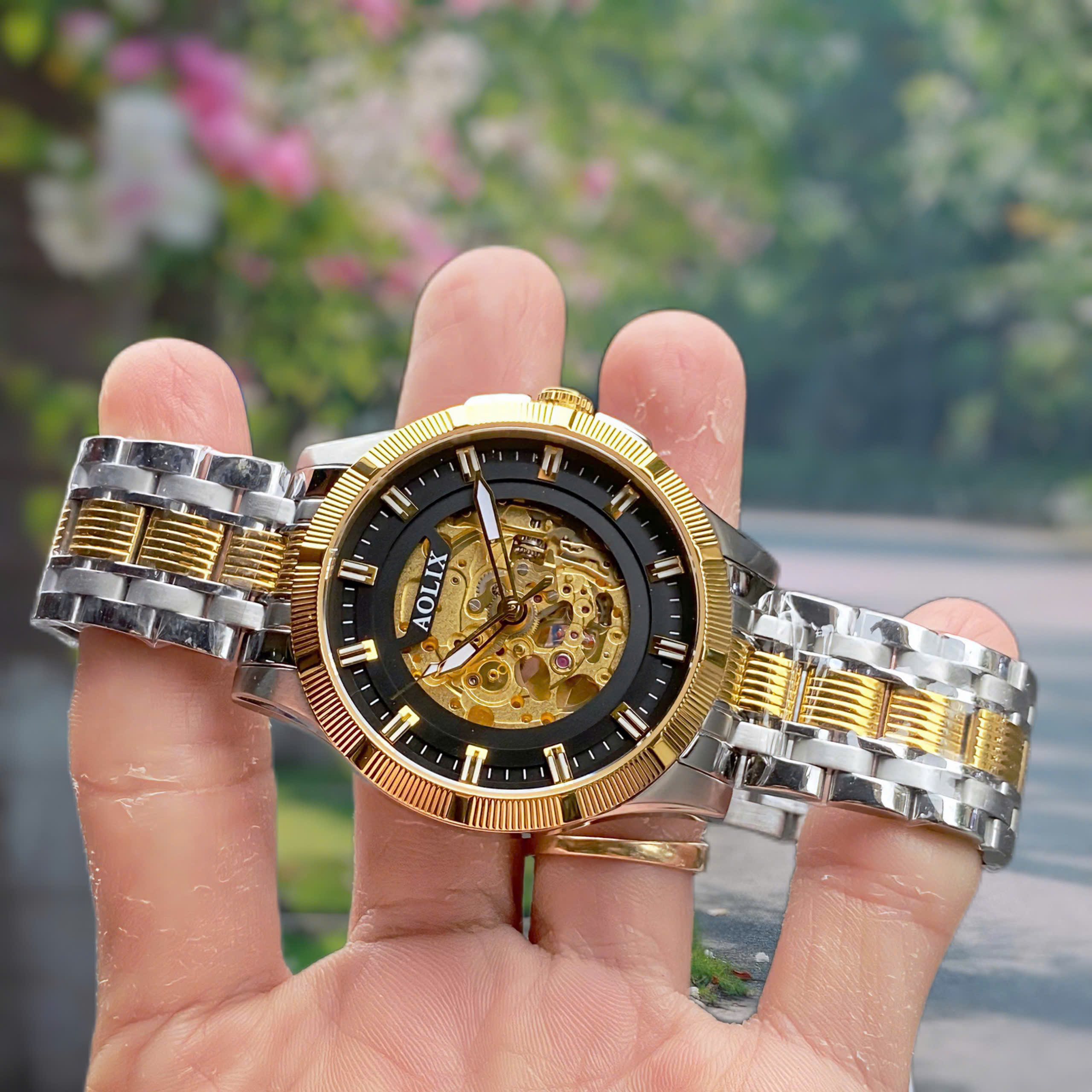 Đồng Hồ Nam Automatic Skeleton Aolix AL3053M – Tôn vinh vẻ đẹp cơ khí tinh xảo và phong cách nam tính