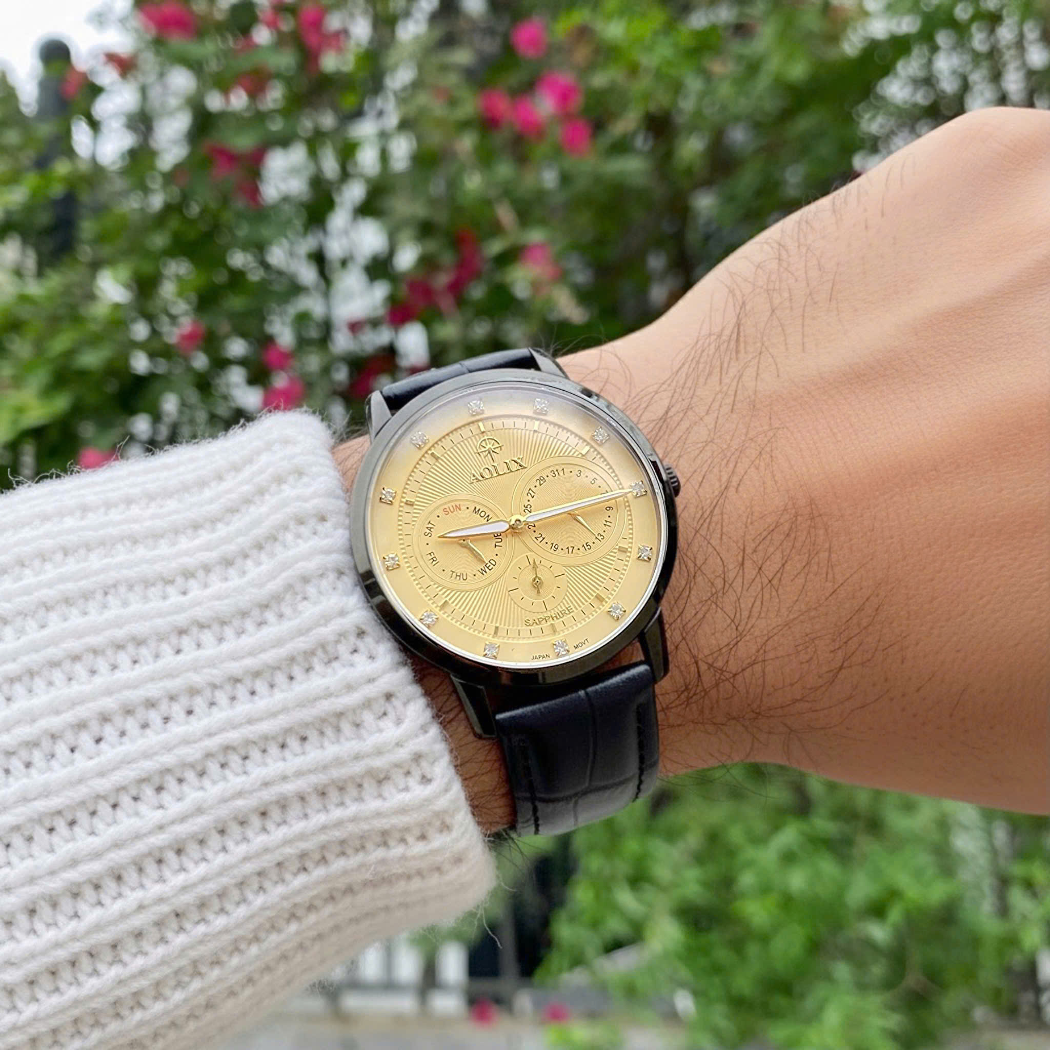 ĐỒNG HỒ AOLIX DÂY DA AL7081G