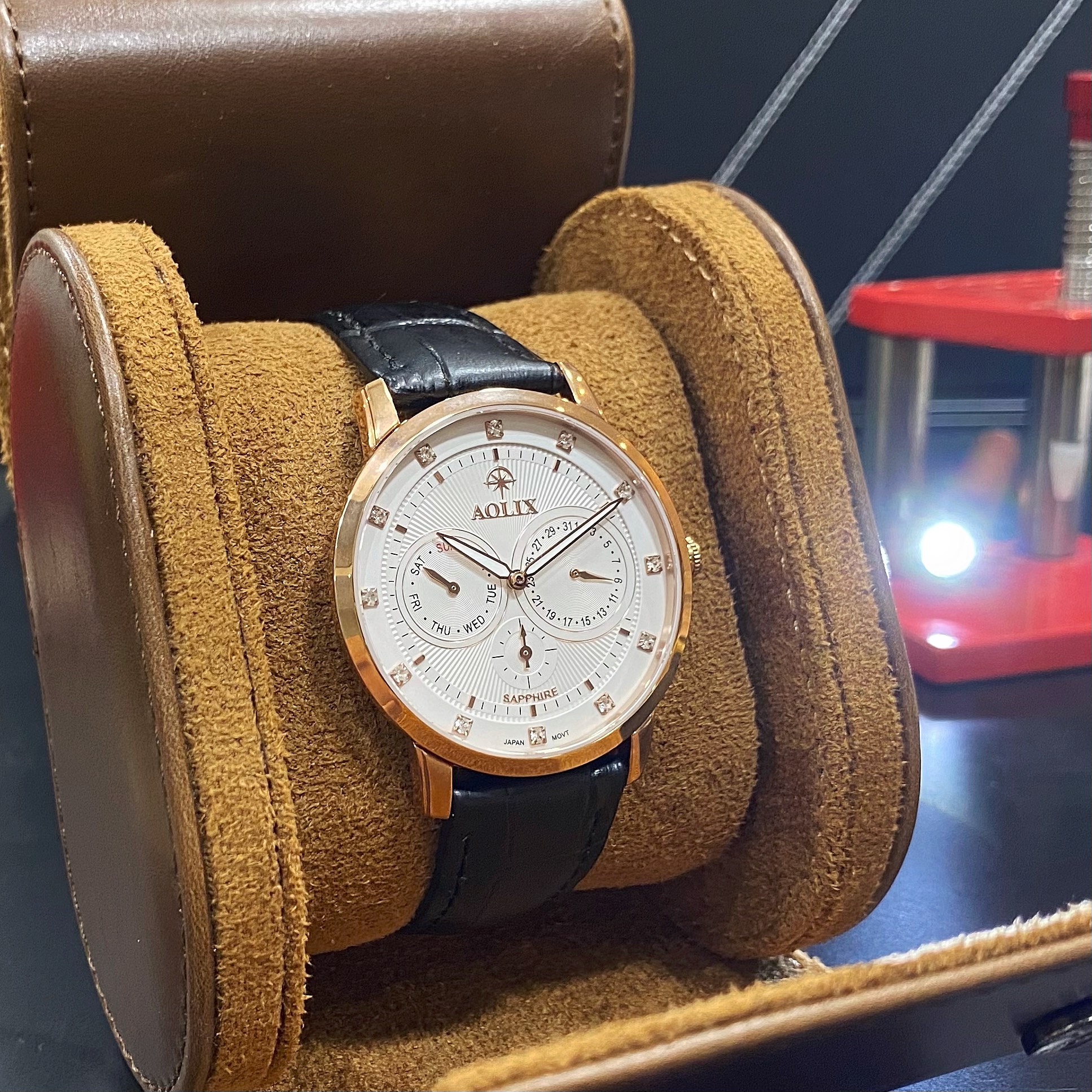 ĐỒNG HỒ AOLIX DÂY DA AL7081G