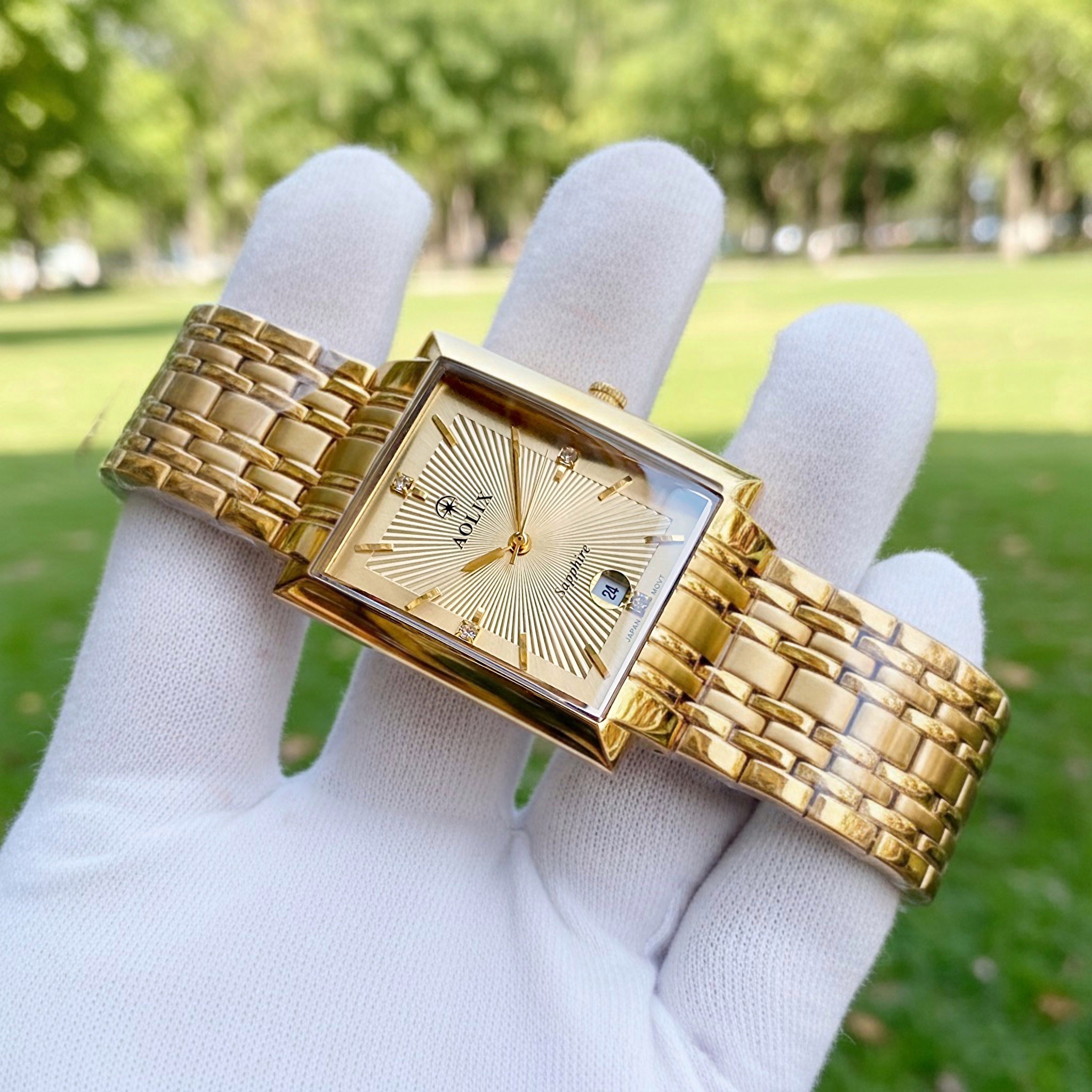 AOLIX AL9161M - Đồng Hồ Nam Mặt Vuông , Thanh Lịch Cho Quý Ông