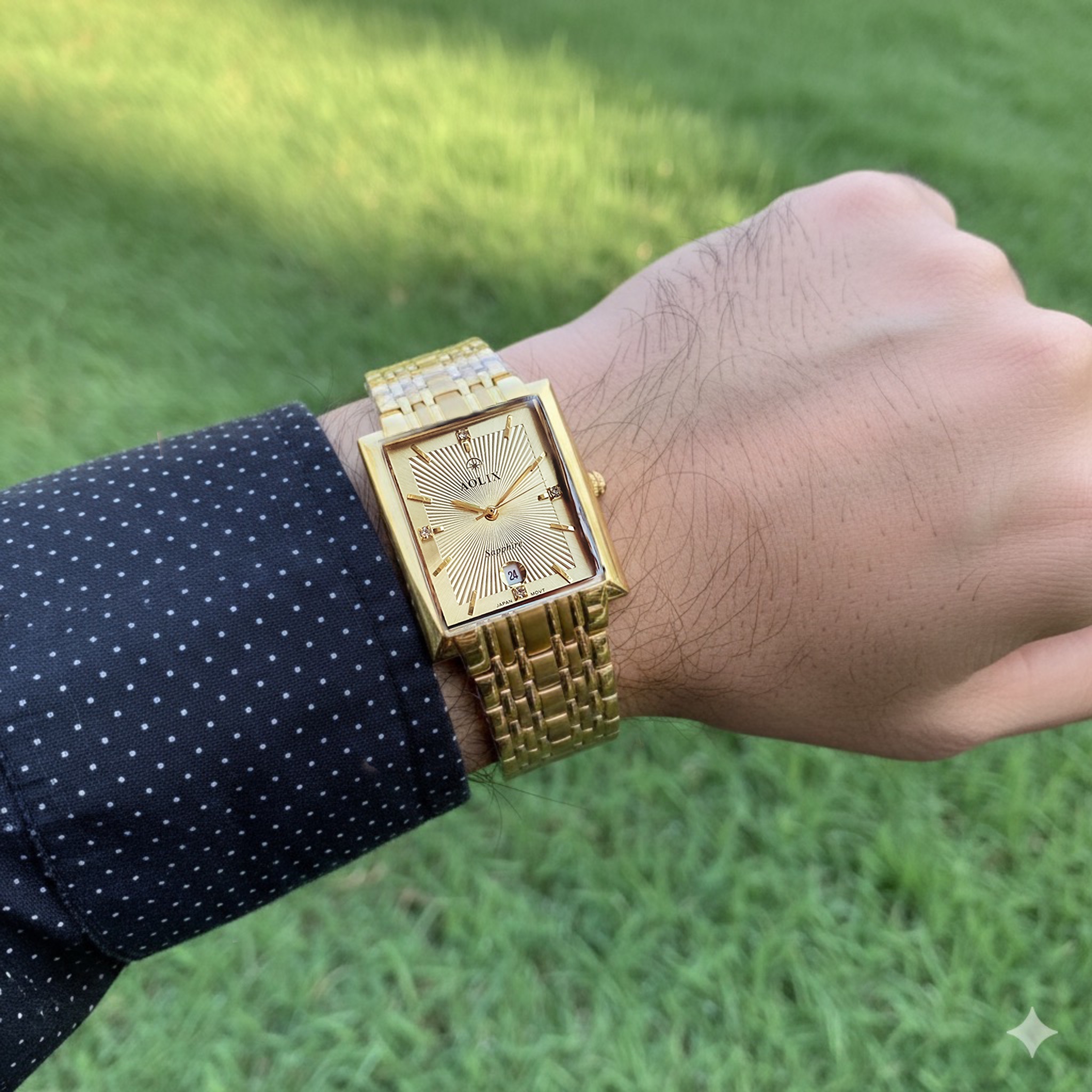 AOLIX AL9161M - Đồng Hồ Nam Mặt Vuông , Thanh Lịch Cho Quý Ông