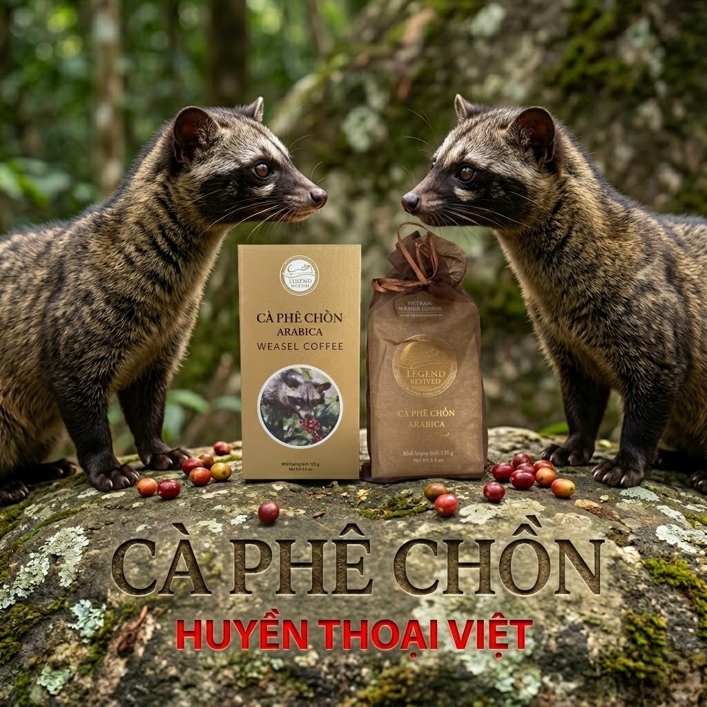 Cà Phê Chồn Arabica Legend(Arabica Weasel Coffee) 125g: Vị béo tự nhiên, hậu ngọt