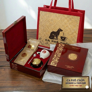 Cà phê Chồn Arabica( Hộp 250gram)-Bao gồm Túi đựng Cao Cấp