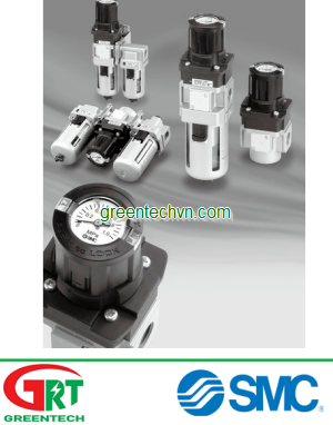 Air pressure regulator / piston / single-stage / with pressure gauge 1/8 - 1/2, 0.05 - 0.85 MPa |
