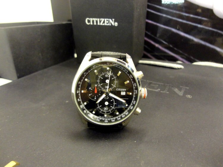 Đồng hồ nam dây da Citizen Chronograph CA0361-58e