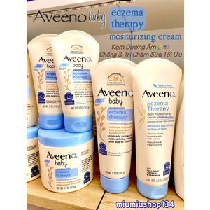 AVEENO BABY ECZEMA THERAPY MOISTURIZING CREAM - Tuýp nhỏ : 141gr 🇺🇸 - Kem Dưỡng Ẩm Trị Chàm Sữa