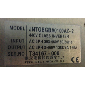 JNTGBGBA0100AZ-2, Sữa biến tần TECO , Sữa lỗi JNTGBGBA0100AZ-2