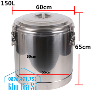 Thùng inox 2 lớp có form giữ nhiệt dung tích lớn 150 lít