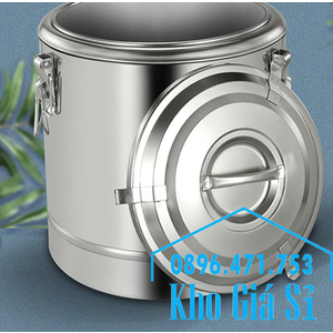 Thùng inox ủ nhiệt nóng, lạnh 20 lít không vòi - Thùng inox giữ lạnh trà sữa