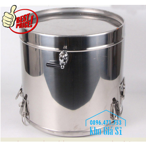 Thùng inox cách nhiệt 40 lít giữ nóng nước phở, cơm, cháo, canh soup