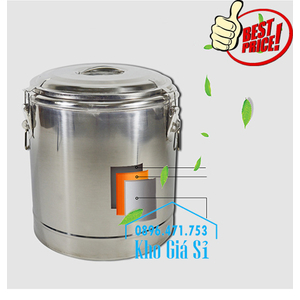 Thùng,Nồi inox bảo ôn 50 lít có nắp đậy kín đựng thức ăn