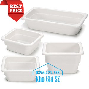 Khay melamine 1/6 kích thước 17.6x16.2x6.5cm trang trí trái cây, thức ăn buffet