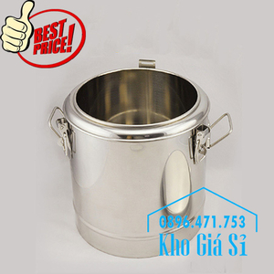 Thùng, Nồi inox bảo ôn 2 lớp cách nhiệt dung tích 70 lít đựng suất ăn công nghiệp cho công nhân