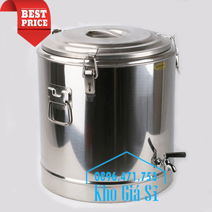 Thùng inox bảo ôn, giữ nhiệt 50L - 1 vòi đựng nước uống cho công nhân