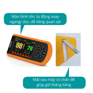 Máy đo độ bão hòa oxy trong máu SPO2 kèm đo thân nhiệt SP20