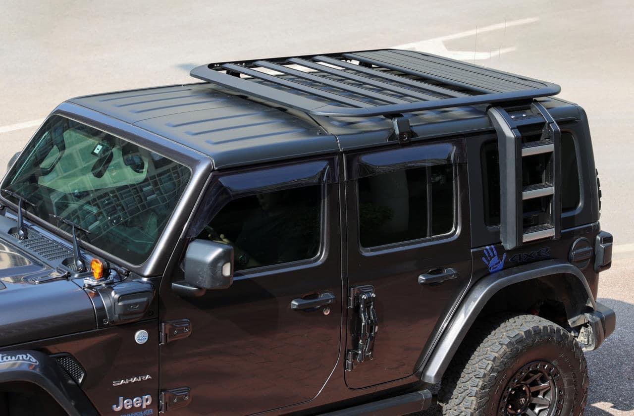 Baga Mui Giá Nóc Kèm Thang Lên Xuống Jeep Wrangler JL 2024