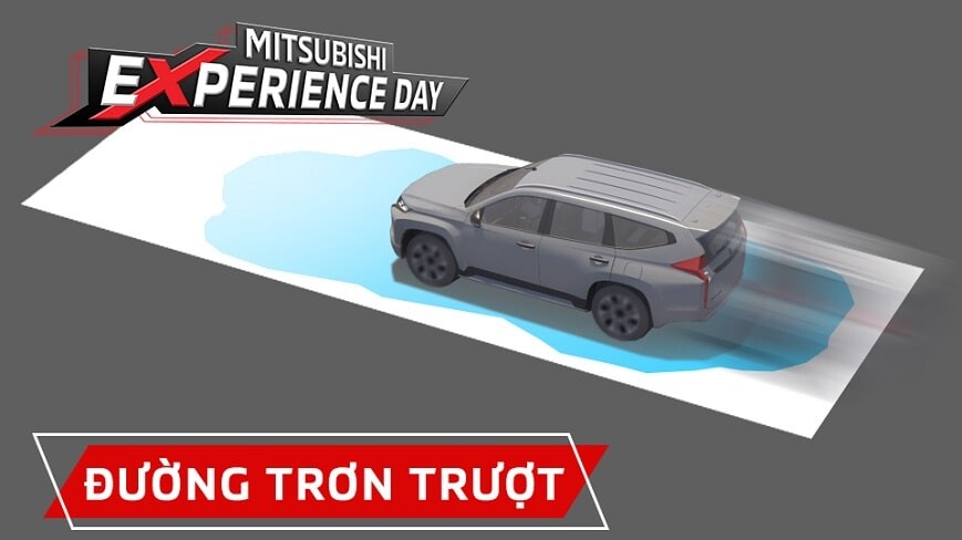 Bài test vận hành đương trơn trượt tại Mitsubishi Experience Day