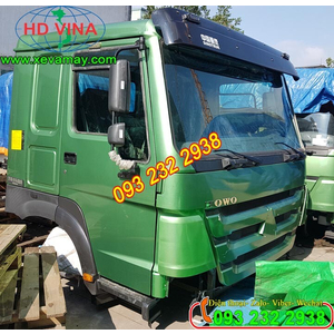 Bán cabin xe ben 3 chân Howo đời mới, kính điện, ghế hơi