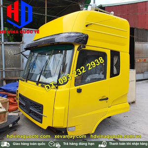 Bán cabin xe đầu kéo, xe thùng Dongfeng nóc cao, màu vàng, 2 giường nằm giá tốt