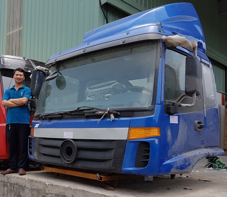 Bán cabin xe tải thùng 3 chân THACO FOTON AUMAN 2 dí 1 cầu, 2 cầu 1 dí, loại 2 cần gạt nước mưa