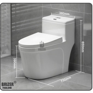 Bàn Cầu Một Khối BRIZER Công Nghệ Xã Xoáy Super Vortex BZ8905