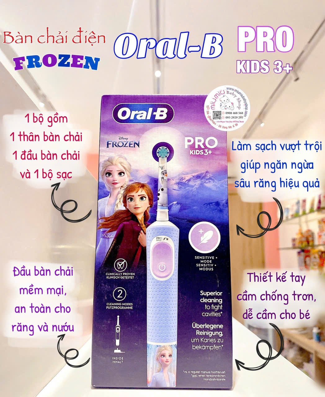Bàn chải điện Oral-B Pro Elsa 3 tuổi
