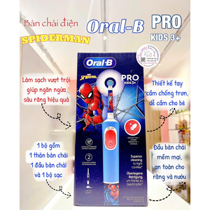 Bàn chải điện Oral-B Pro Spiderman 3 tuổi