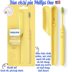 Bàn chải pin Philips One by Sonicare màu vàng 🇺🇸