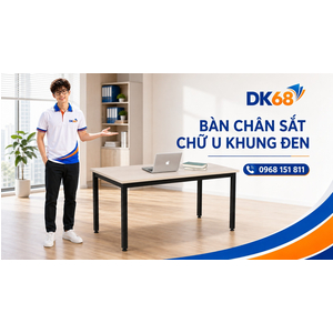 Bàn chân sắt chữ U khung đen/ trắng – BLVDK04
