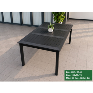 BÀN CHỮ NHẬT SÂN VƯỜN HW-BCN03Đ