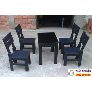 Bộ bàn ghế gỗ thông