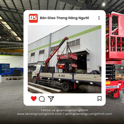 Bàn Giao Thang Nâng Người Cắt Kéo 12m