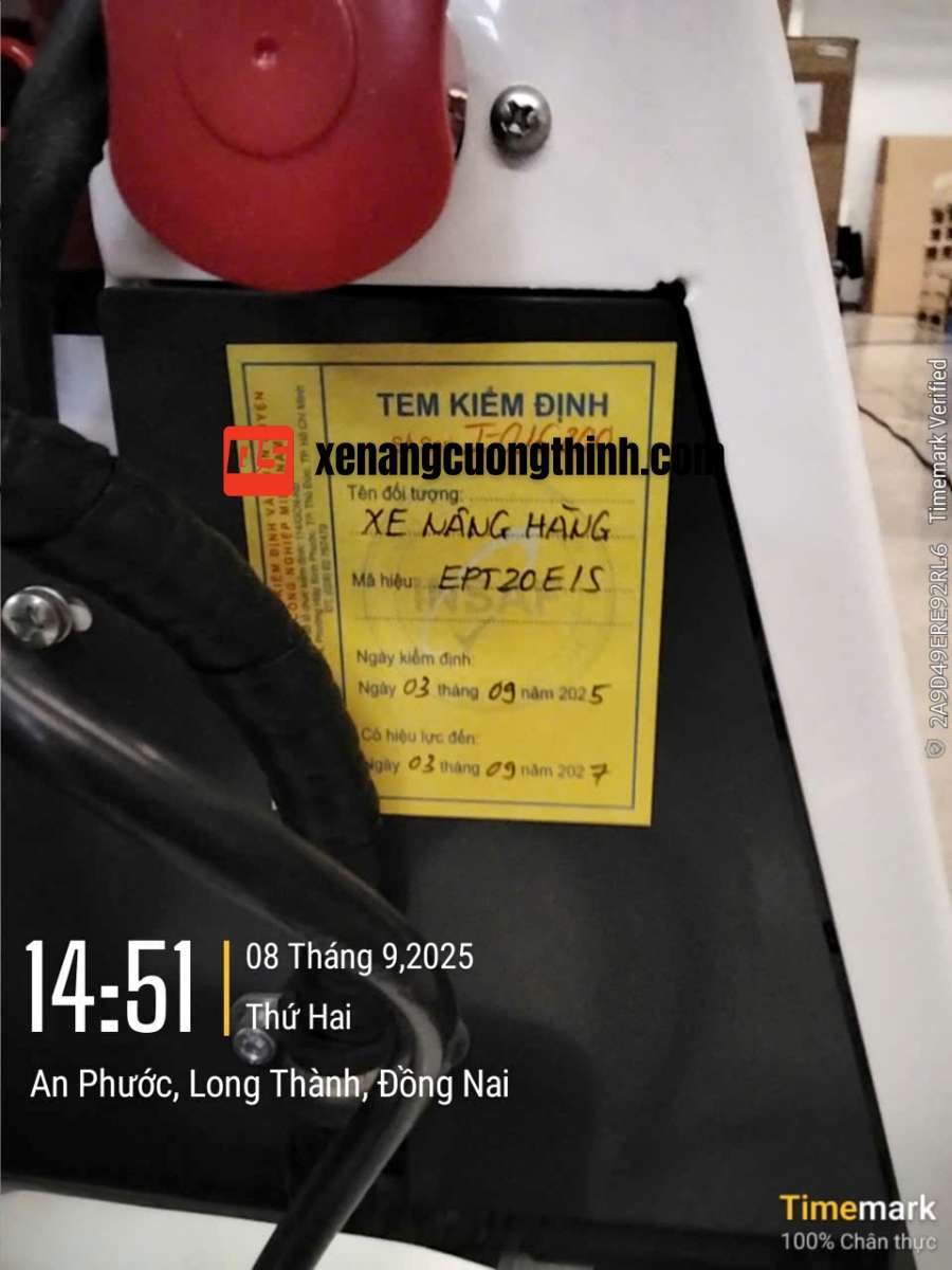 Tem kiểm định chất lượng xe nâng gắn cân