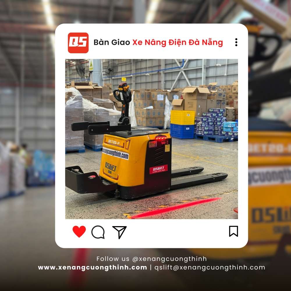 Bàn Giao Xe Nâng Điện Thấp Tại Kho Logistic Miền Trung