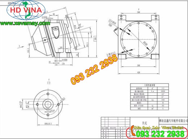 Bán hộp giảm tốc xe trộn bê tông 5 khối