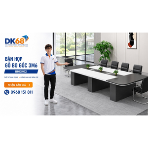 Bàn Họp Gỗ Bo Góc 3m6 -BHDK02