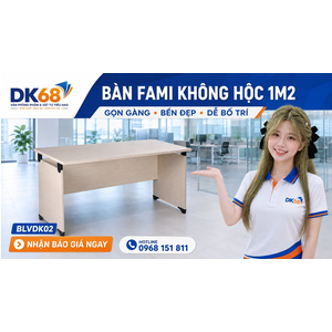 Bàn làm việc Fami không hộc 1,2m