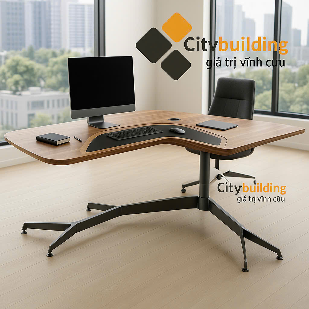 💎 BÀN LÀM VIỆC GỖ CÔNG NGHIỆP CAO CẤP CITYBUILDING | PHONG CÁCH SANG TRỌNG – CHUẨN VĂN PHÒNG LÃNH ĐẠO HIỆN ĐẠI