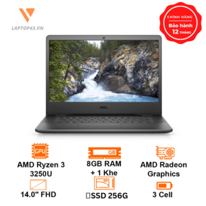 Laptop Chính Hãng Dell Vostro 3405A P132G002ABL (Ryzen™ 3-3250U | 8GB | 1TB HDD | AMD Radeon™ | 14.0-inch FHD | Win 11 | Office) Bảo Hành 1 Năm